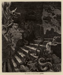 The Entrance to Fear-Fortress by Gustave after Dore